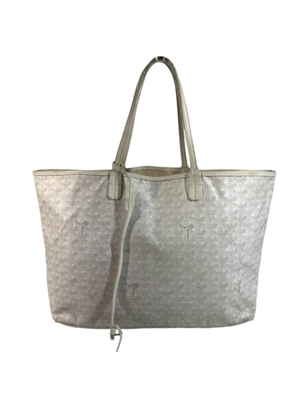 Goyard Tote Bag Saint Louis PM Leather White